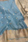 Blue Silk by Cotton (Saree)