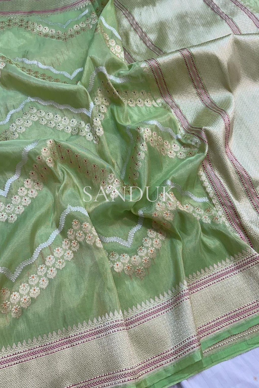 Pista Green Tissue silk (Saree)