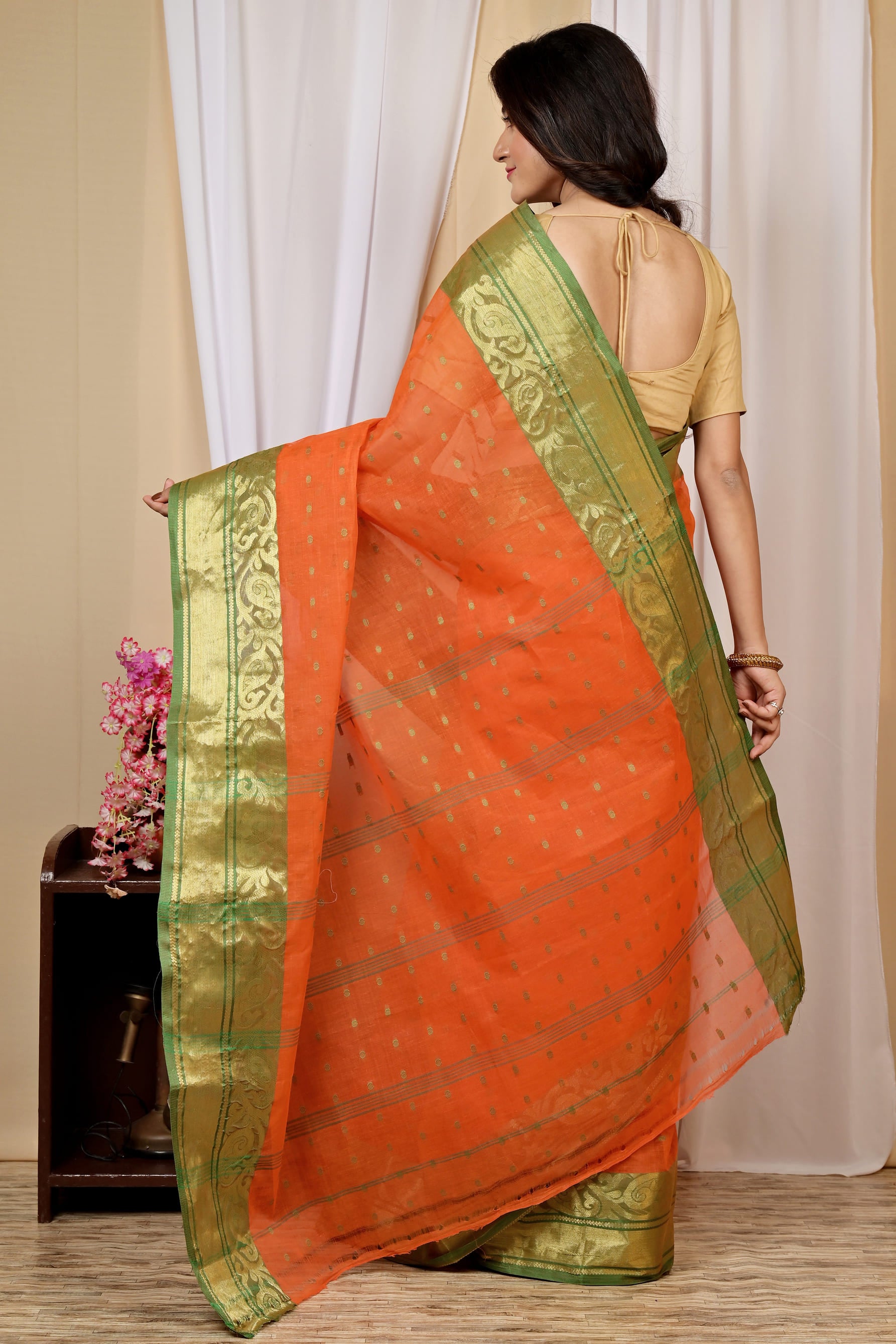 Pure Cotton  Saree )