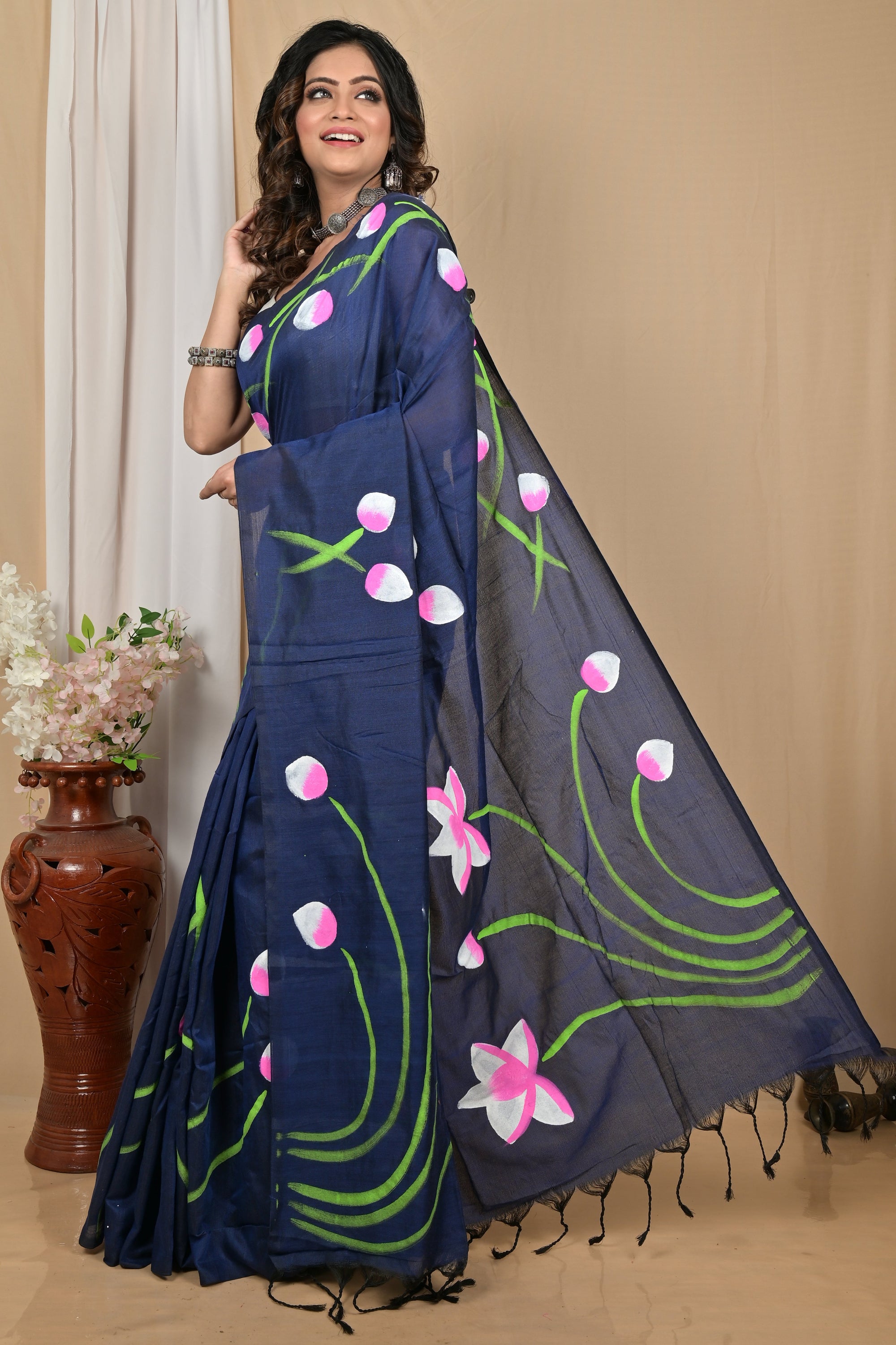 Pure Cotton  Saree  khadi febric