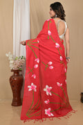 Pure Cotton  Saree  hand print