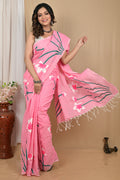 Pure Cotton  Saree  hand print
