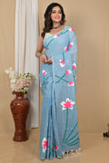 Pure Cotton  Saree  hand print