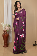 Pure Cotton  Saree  hand print