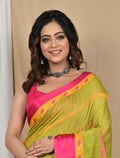 Crushed Silk Zari Saree