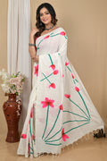 Pure Cotton  Saree  hand print