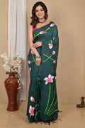 Pure Cotton  Saree  hand print
