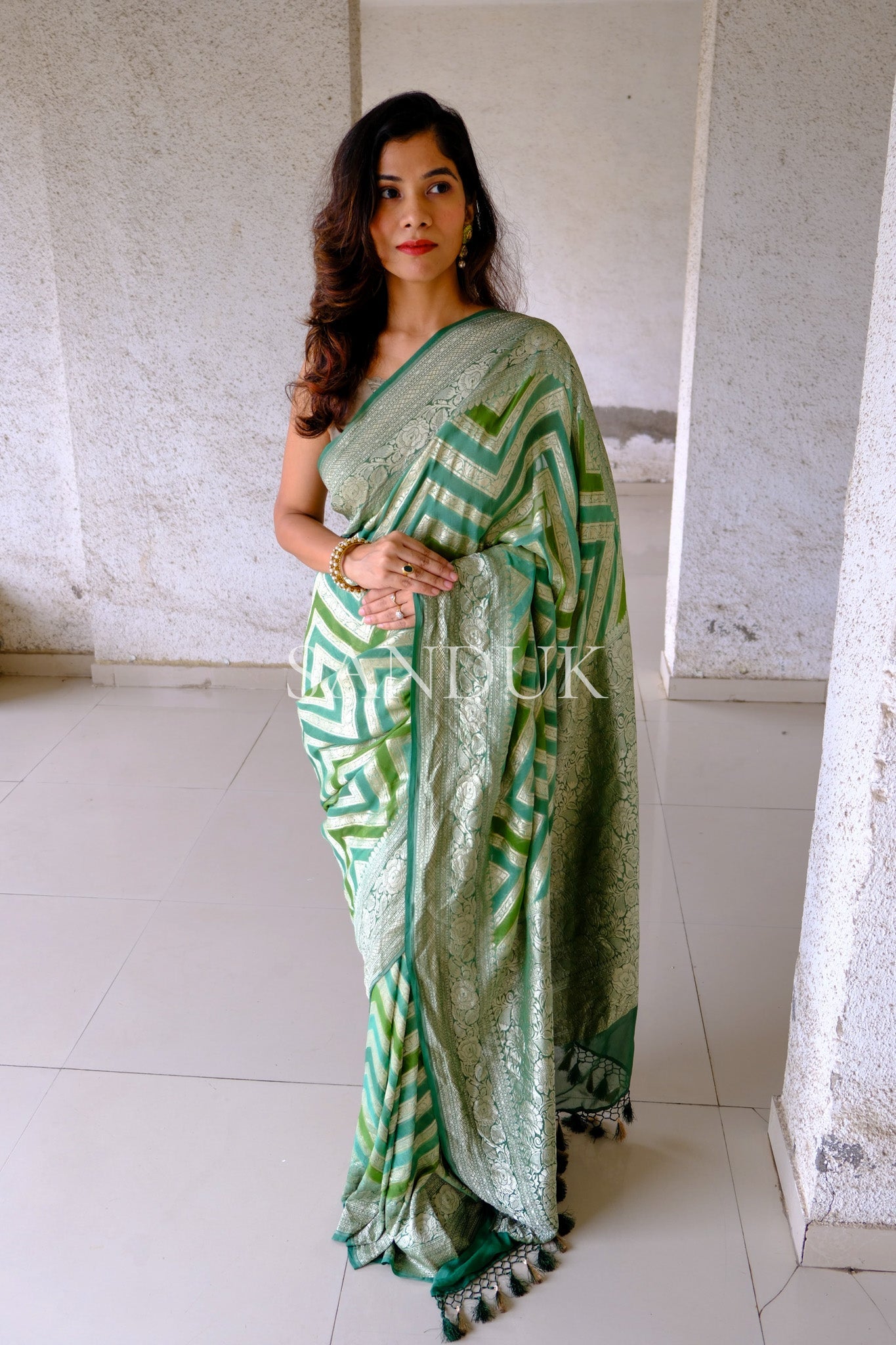 Veena (Green Shade Saree)