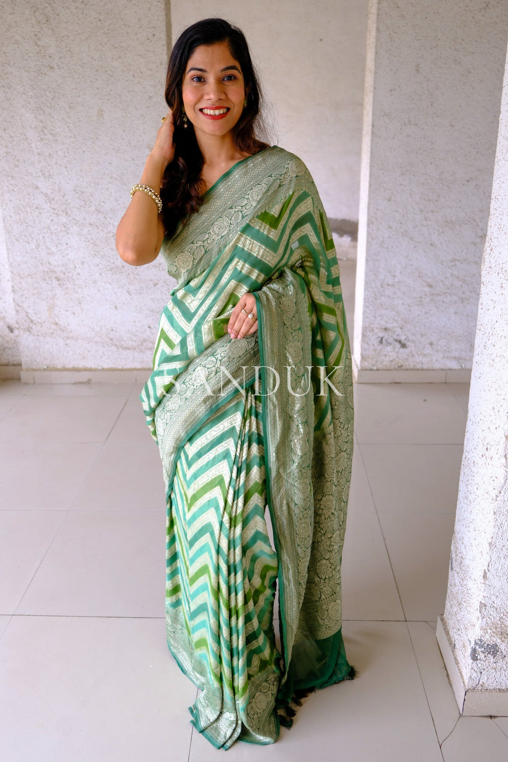 Veena (Green Shade Saree)