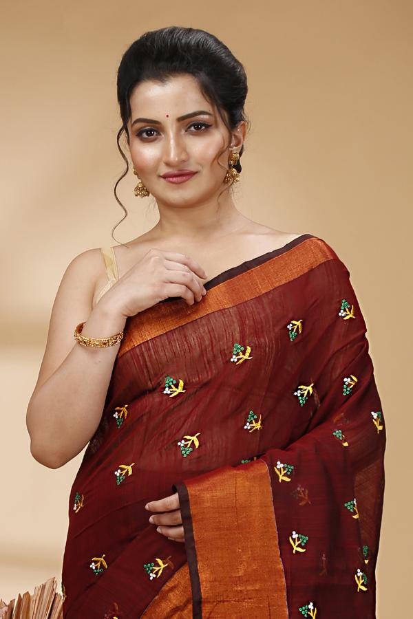 Soft Dhakai Jamdani Saree