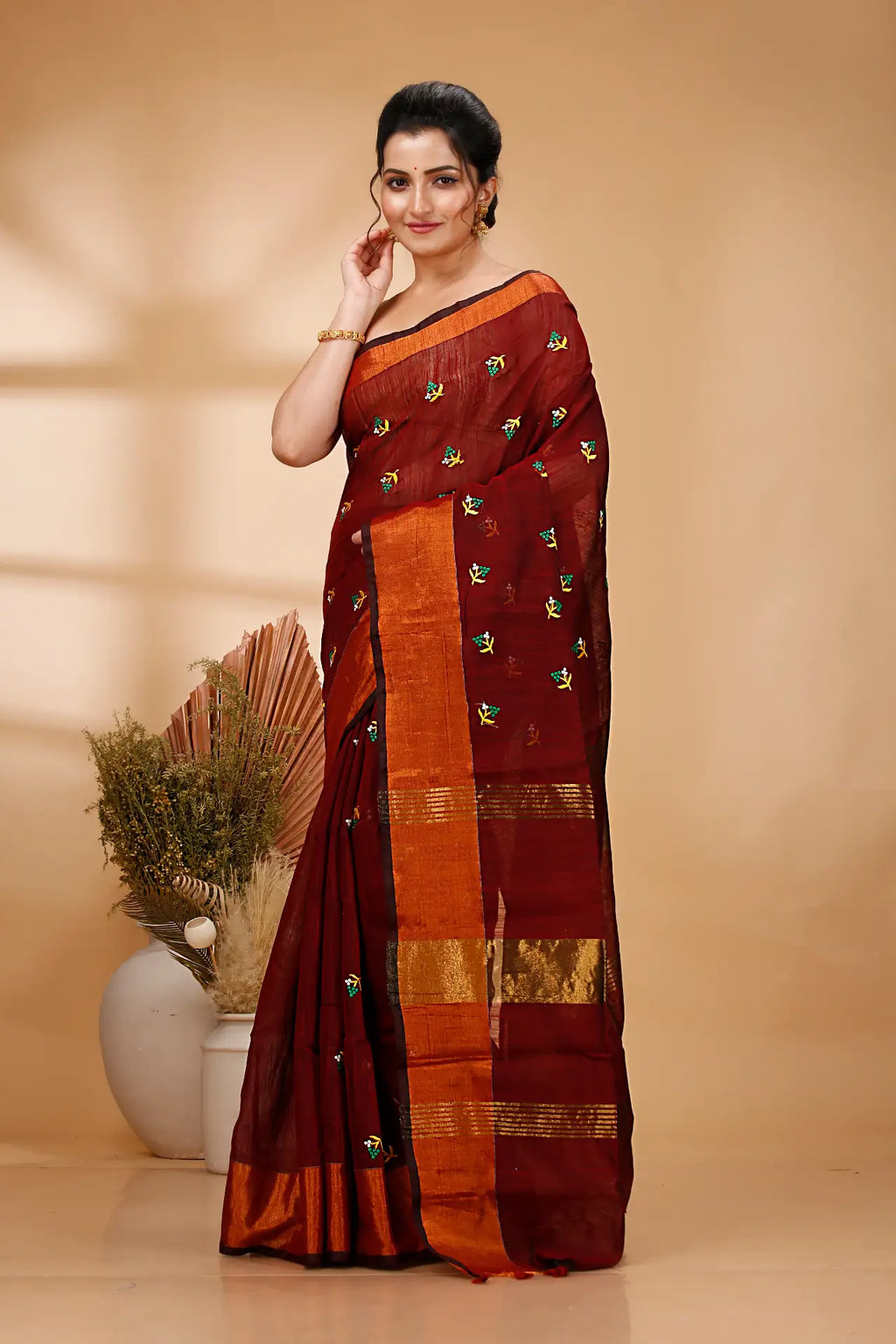 Soft Dhakai Jamdani Saree