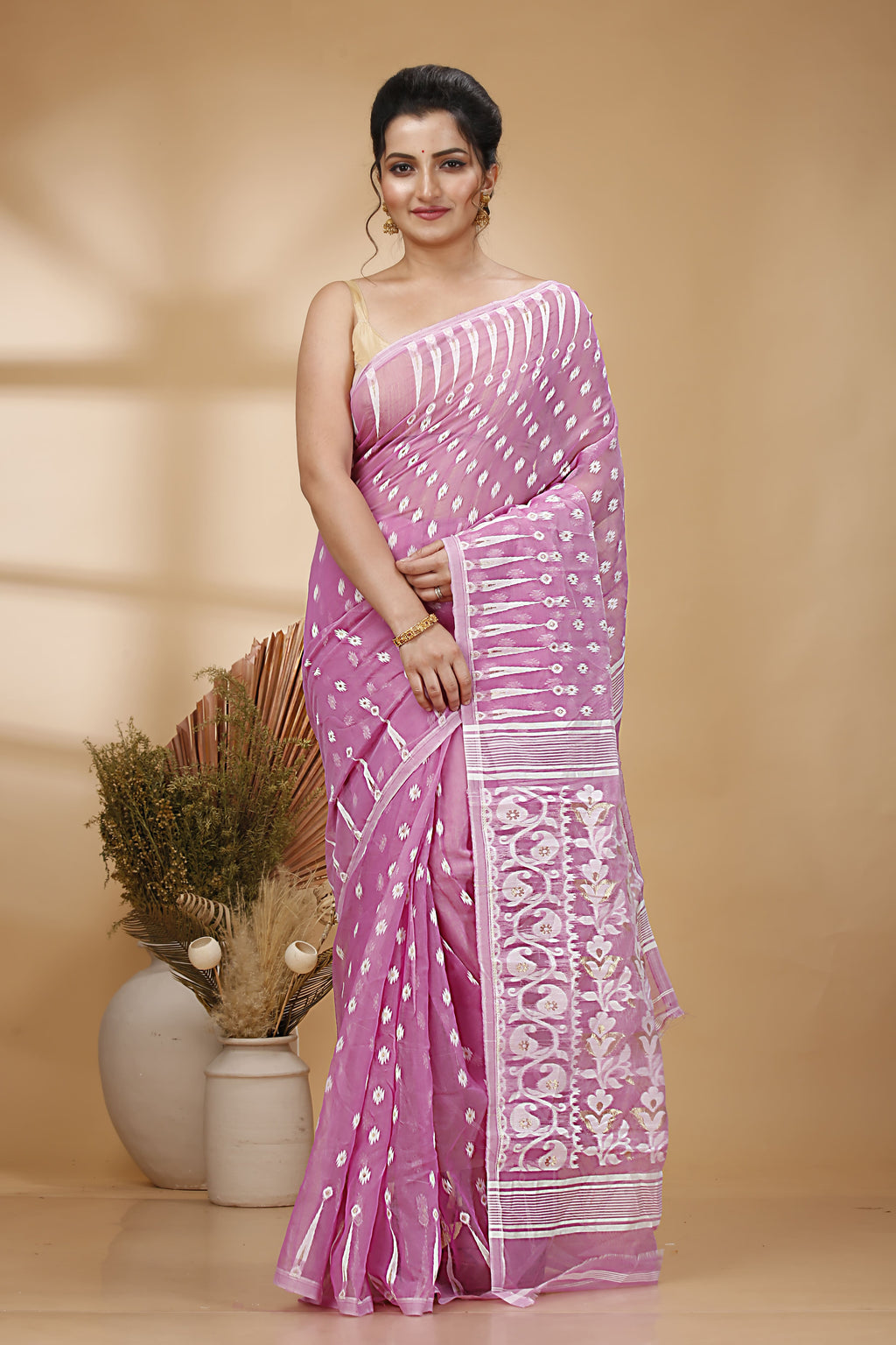 Soft Dhakai Jamdani Saree