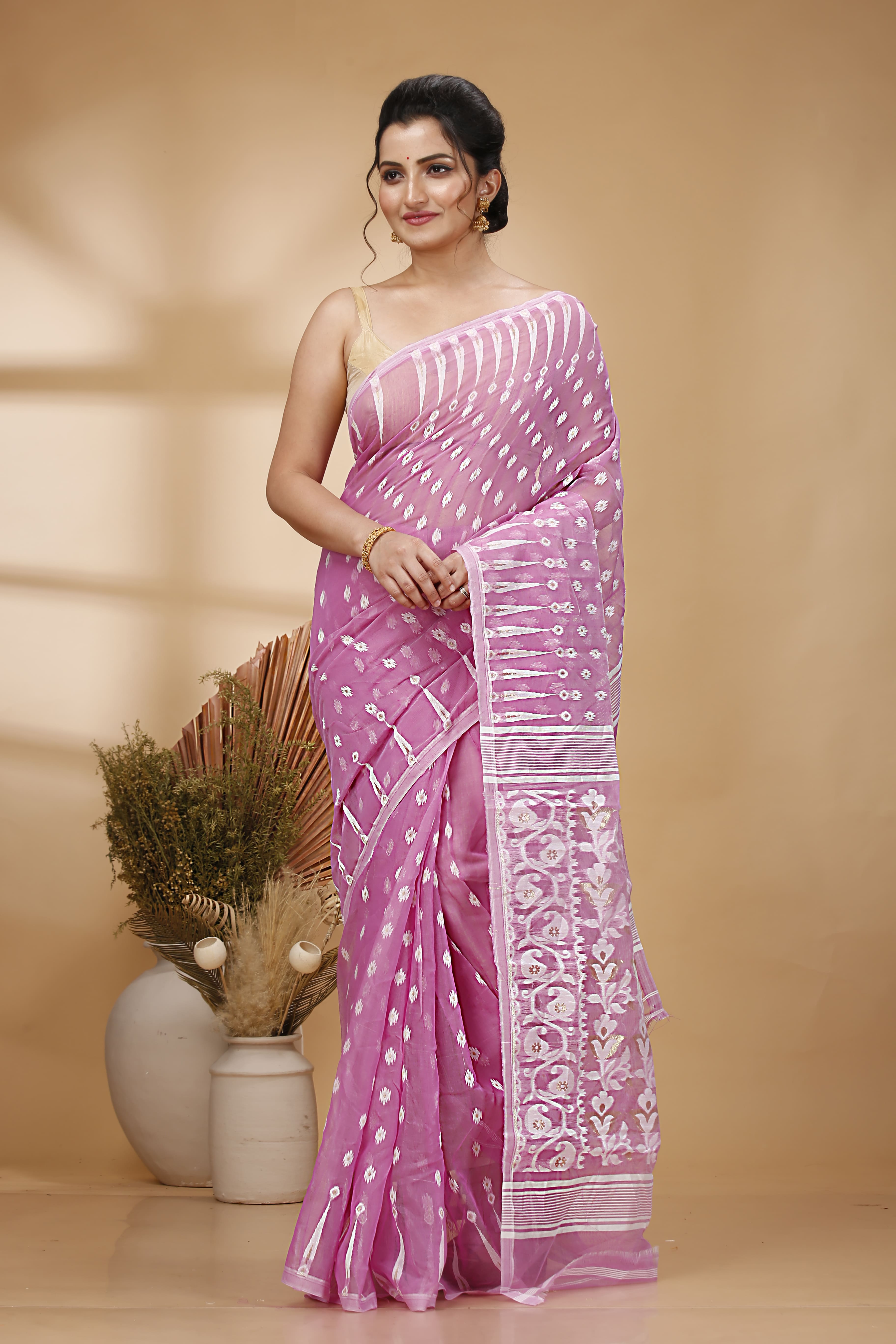 Soft Dhakai Jamdani Saree