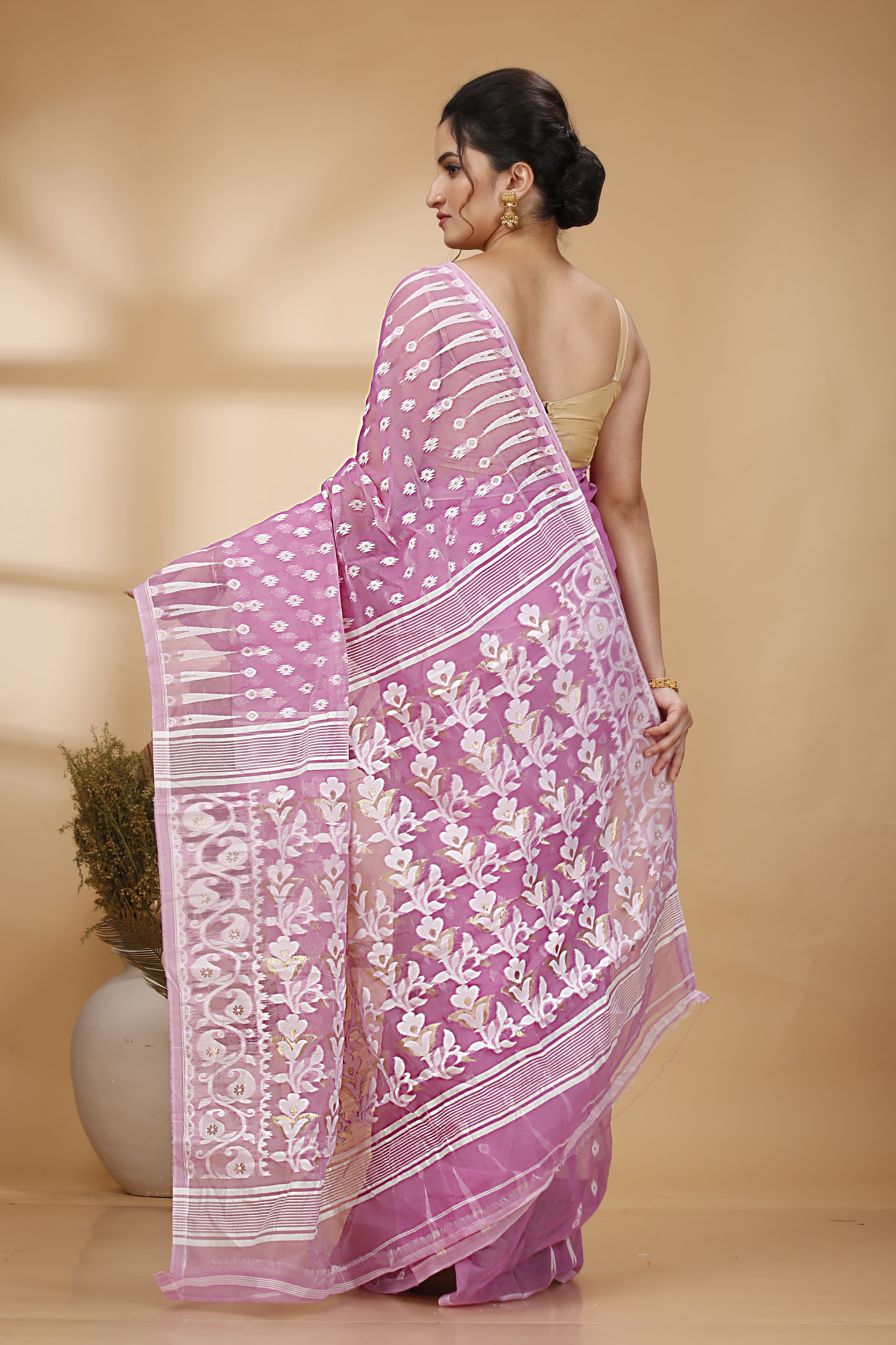 Soft Dhakai Jamdani Saree