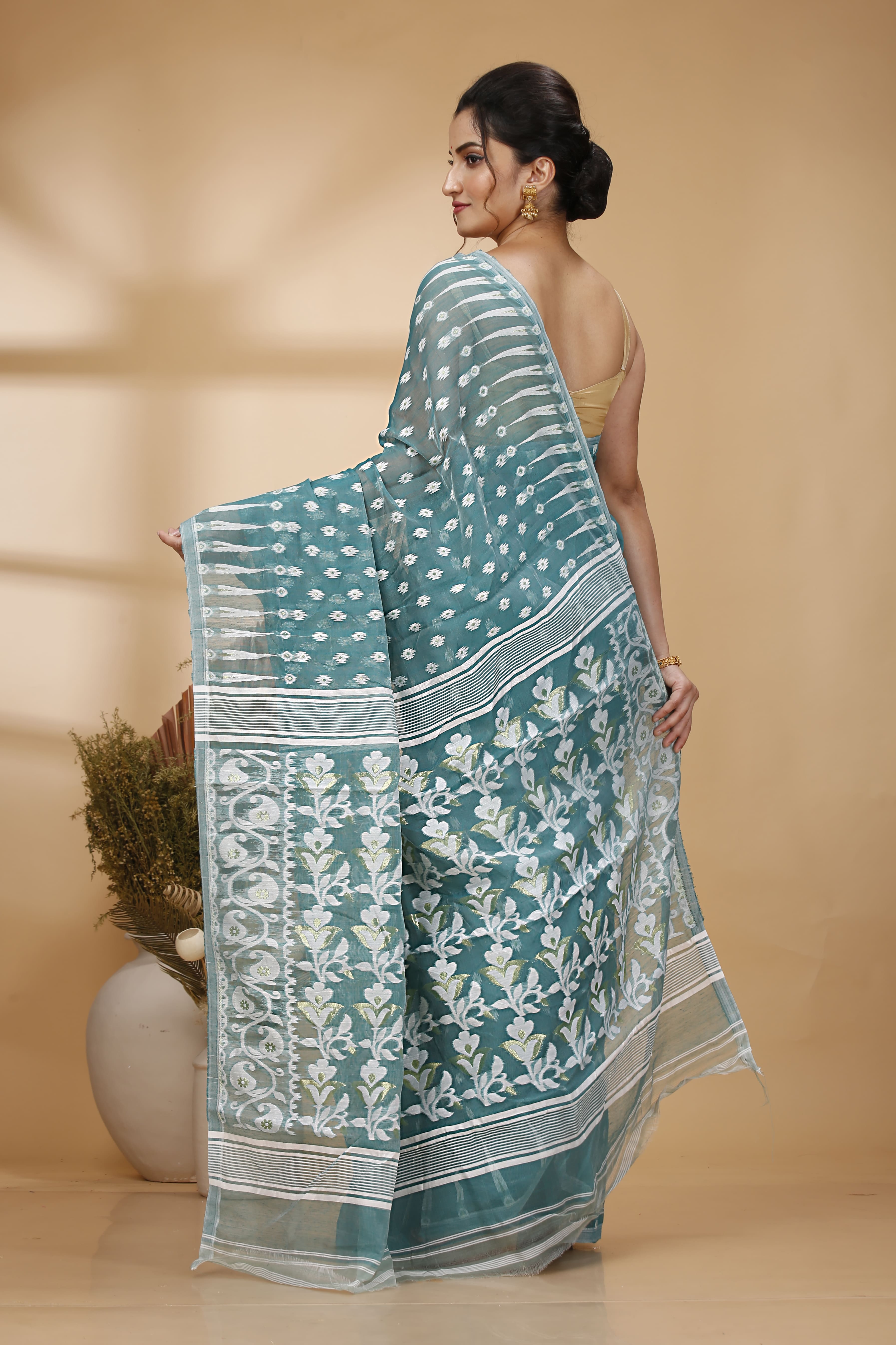 Soft Dhakai Jamdani Saree