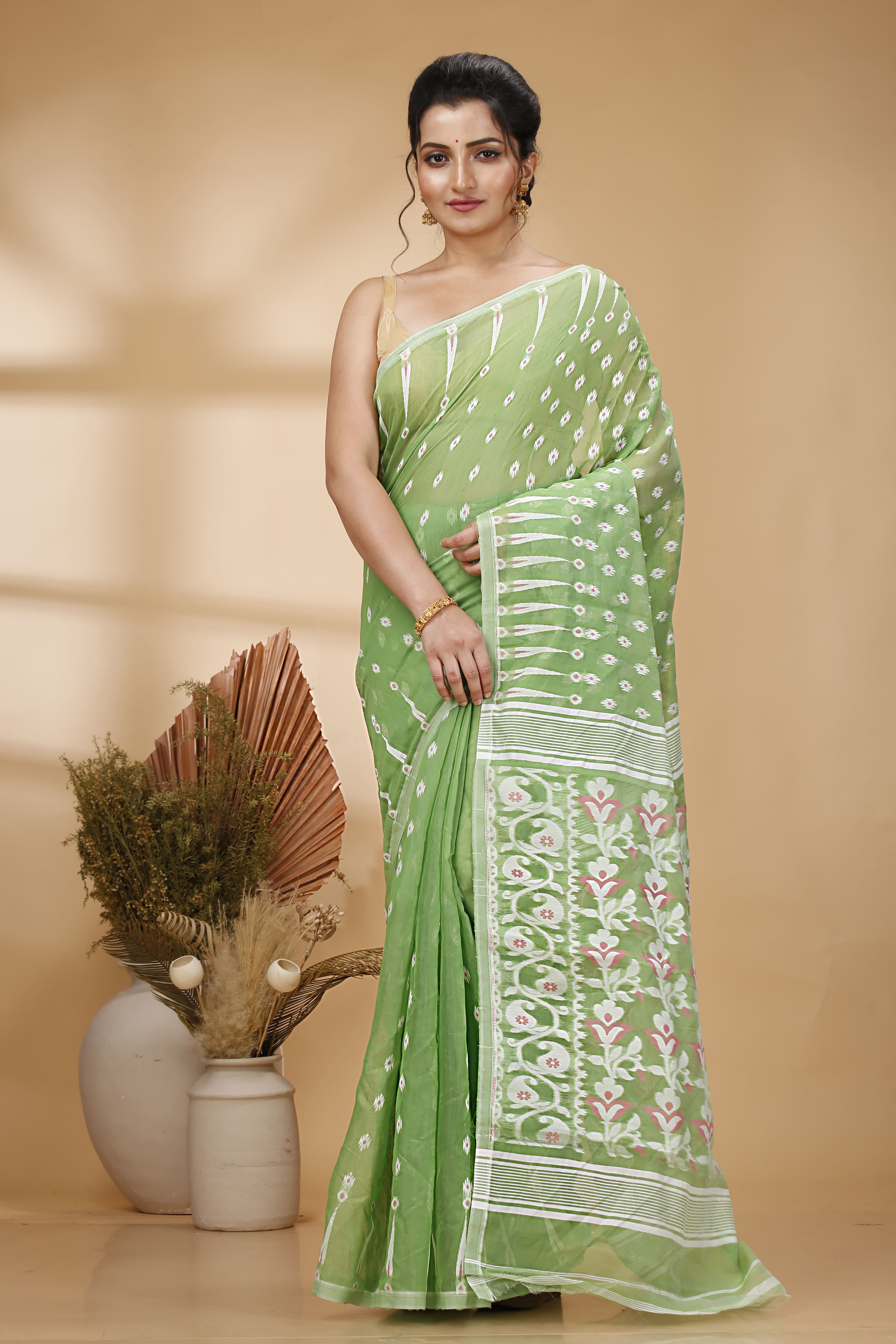 Soft Dhakai Jamdani Saree