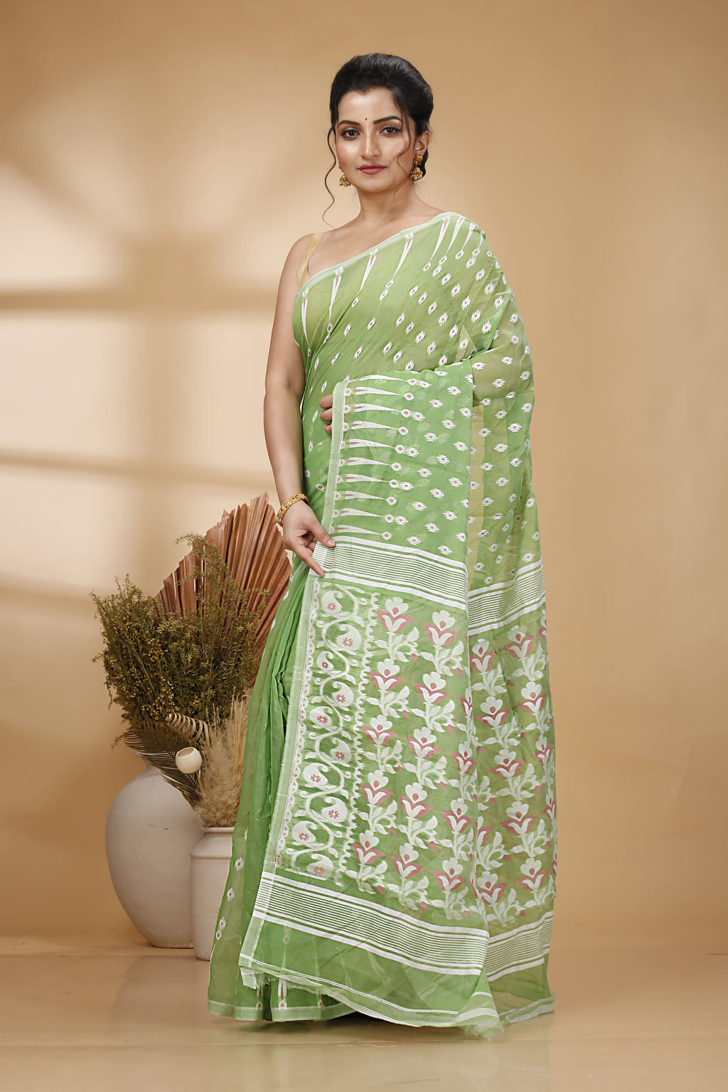 Soft Dhakai Jamdani Saree