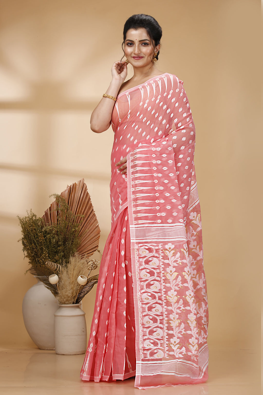 Soft Dhakai Jamdani Saree